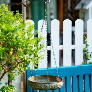 Hanging Bird Baths for Outdoors, Outdoor Bird Bath, Metal Bird Feeder